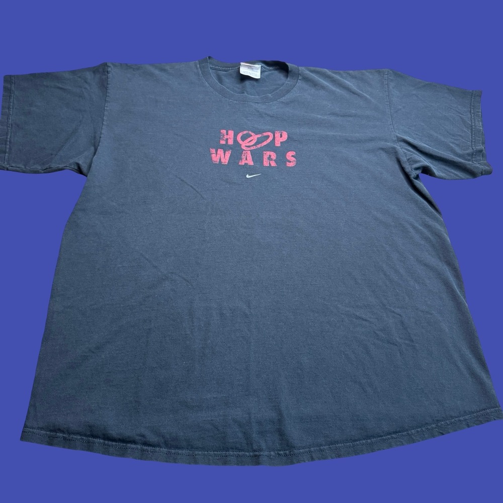 Nike Hoop Wars T Shirt XL Black Winner Stays Basketball 2 Sided Vintage